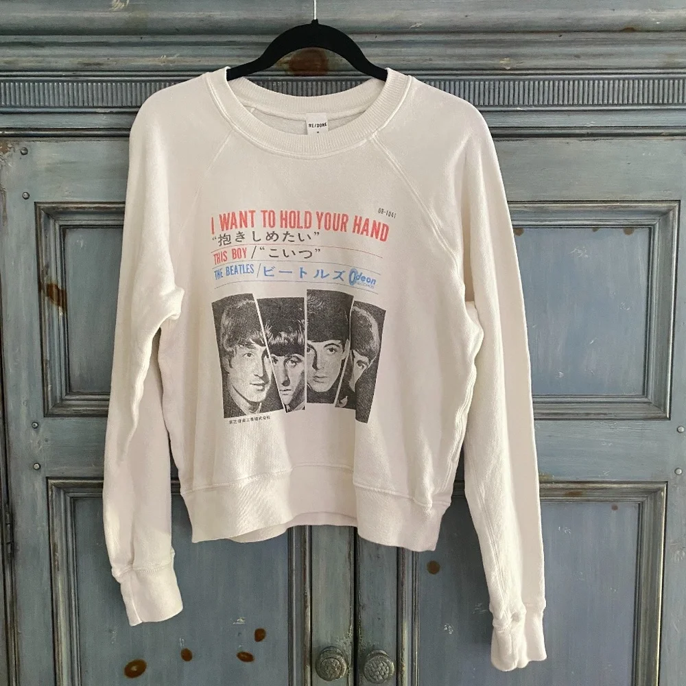RE/DONE Beatles Hold Your Hand limited edition sweatshirt size M - Picture 1 of 5